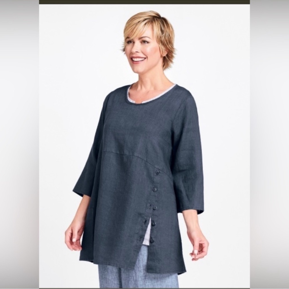 Flax Designs Linen Market Tunic Size Small